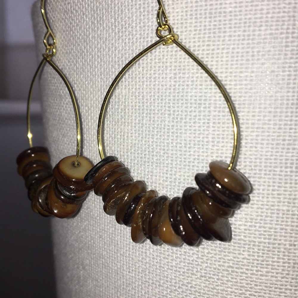 🤎 HANDMADE brown earrings! 🤎 - Picture 6 of 7